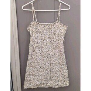 Yellow White Floral Mini Shift Dress A-Line New Wild Fable Size small